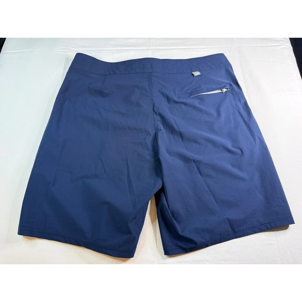 Zero Foxtrot Board Shorts Blue Mens XL Ripstop Stretch Swim Trunks Outdoors Surf
